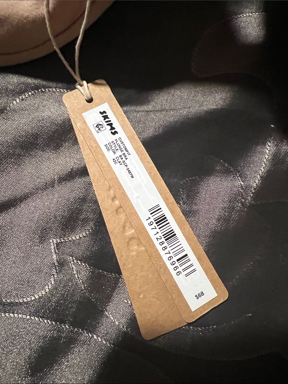 NWT SKIMS CustomFit Plunge Bra Clay 42C Removable Pads - Picture 5 of 11